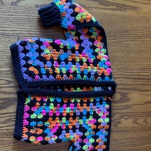Colorful Crochet Kids Cardigan